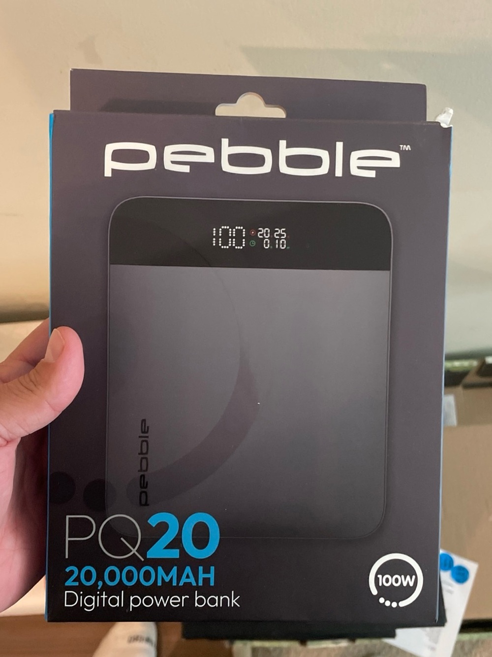 Pebble PQ20 20,000mAh Black Digital Power Bank